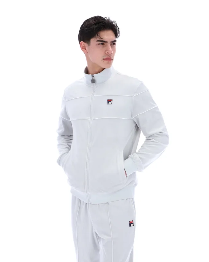 Chaqueta de chándal de terciopelo Vittorio en azul amanecer