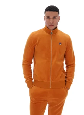 Chaqueta de chándal de velour Nero en tono Pumpkin Spice