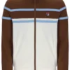 Chaqueta de chándal Giovanni con paneles contrastantes en color Gardenia