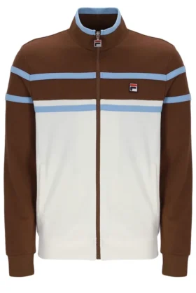 Chaqueta de chándal Giovanni con paneles contrastantes en color Gardenia