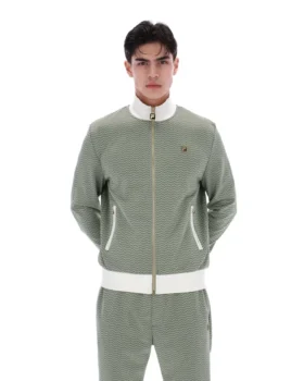 Chaqueta de chándal Mathers Herringbone en color espuma de mar