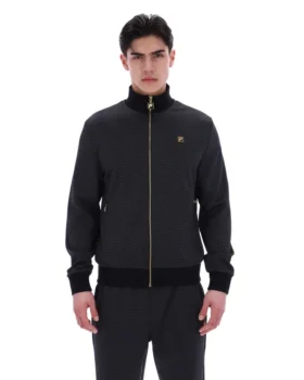 Chaqueta de chándal Mathers Herringbone en negro