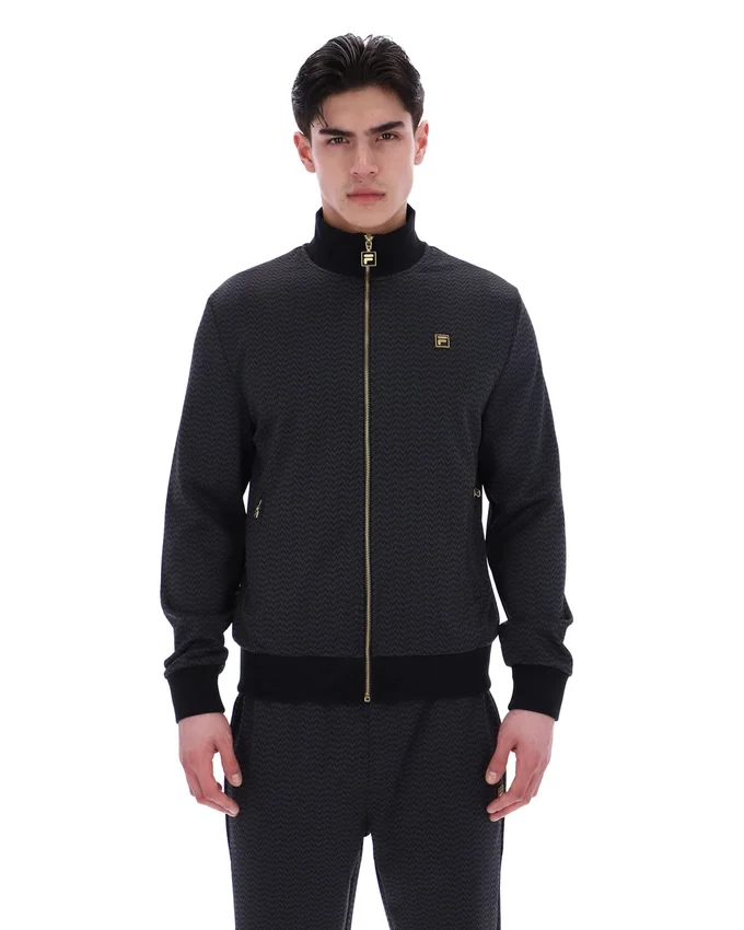 Chaqueta de chándal Mathers Herringbone en negro