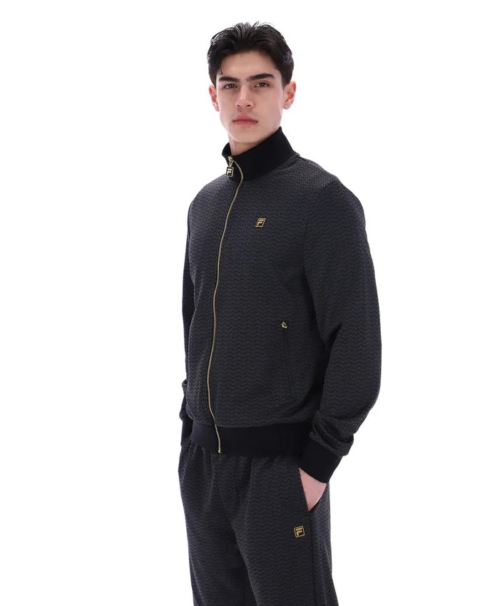 Chaqueta de chándal Mathers Herringbone en negro