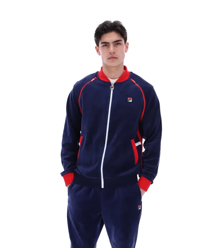 Chaqueta de chándal versátil Fila Daniele Archive en azul marino