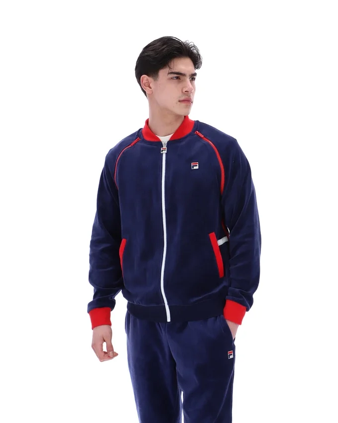 Chaqueta de chándal versátil Fila Daniele Archive en azul marino