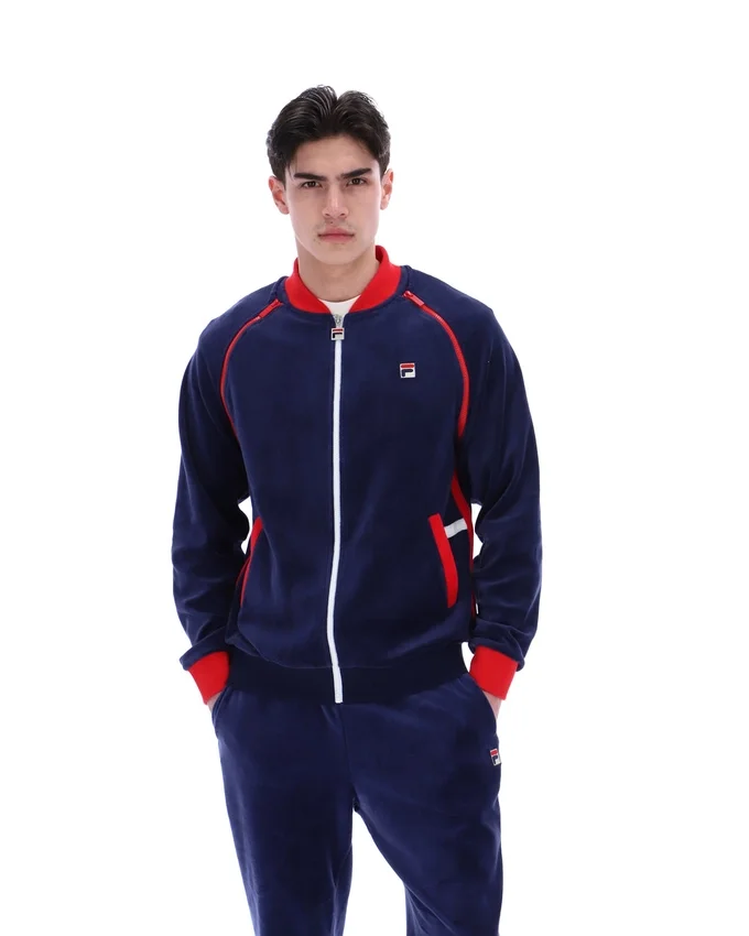 Chaqueta de chándal versátil Fila Daniele Archive en azul marino