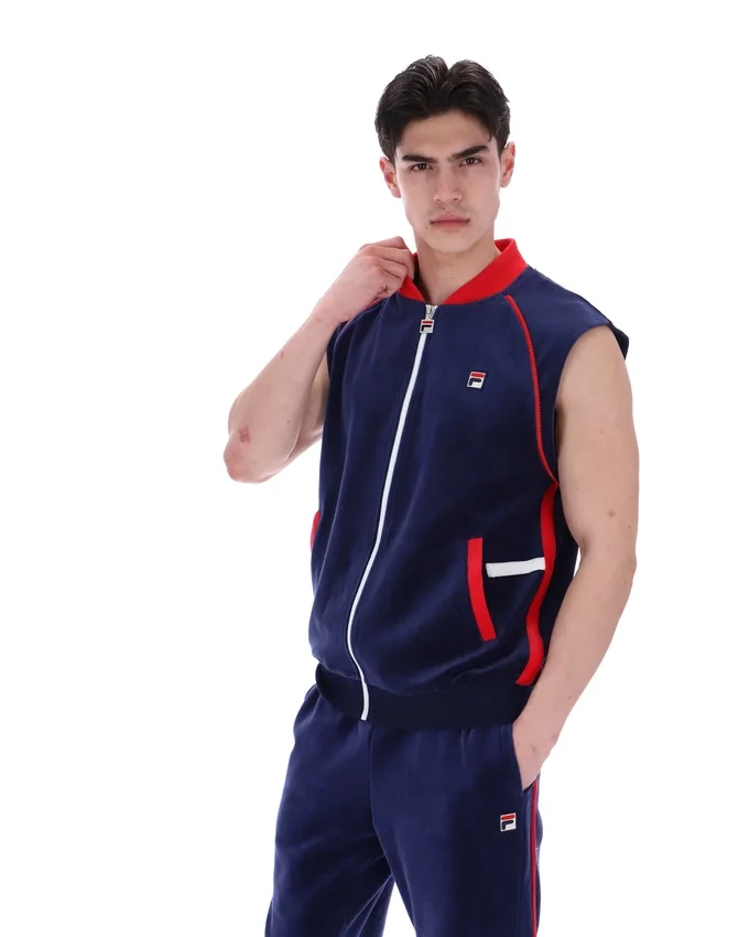 Chaqueta de chándal versátil Fila Daniele Archive en azul marino
