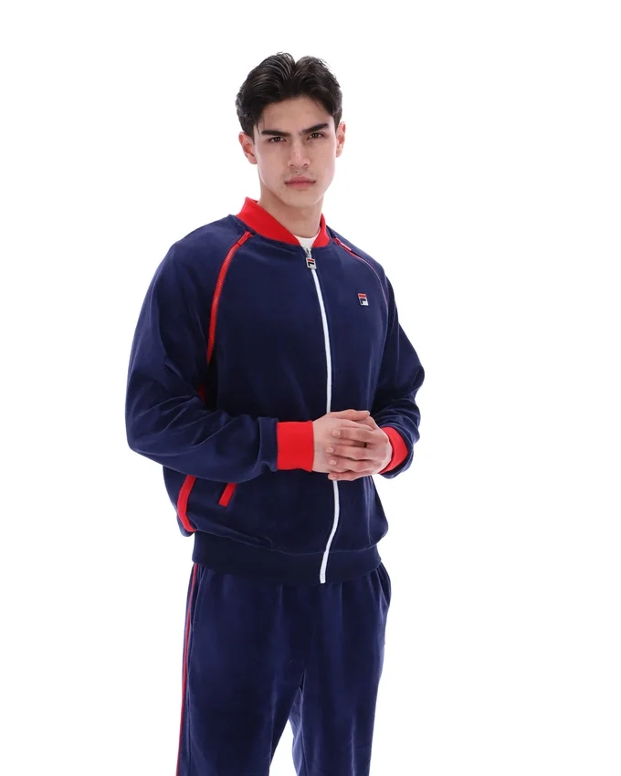 Chaqueta de chándal versátil Fila Daniele Archive en azul marino
