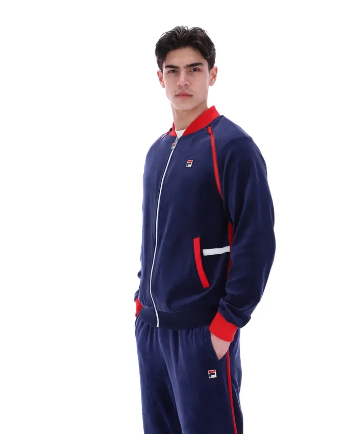 Chaqueta de chándal versátil Fila Daniele Archive en azul marino