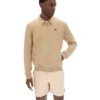 Chaqueta de gamuza Francesco en beige clásico