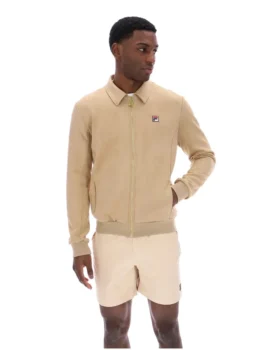Chaqueta de gamuza Francesco en beige clásico