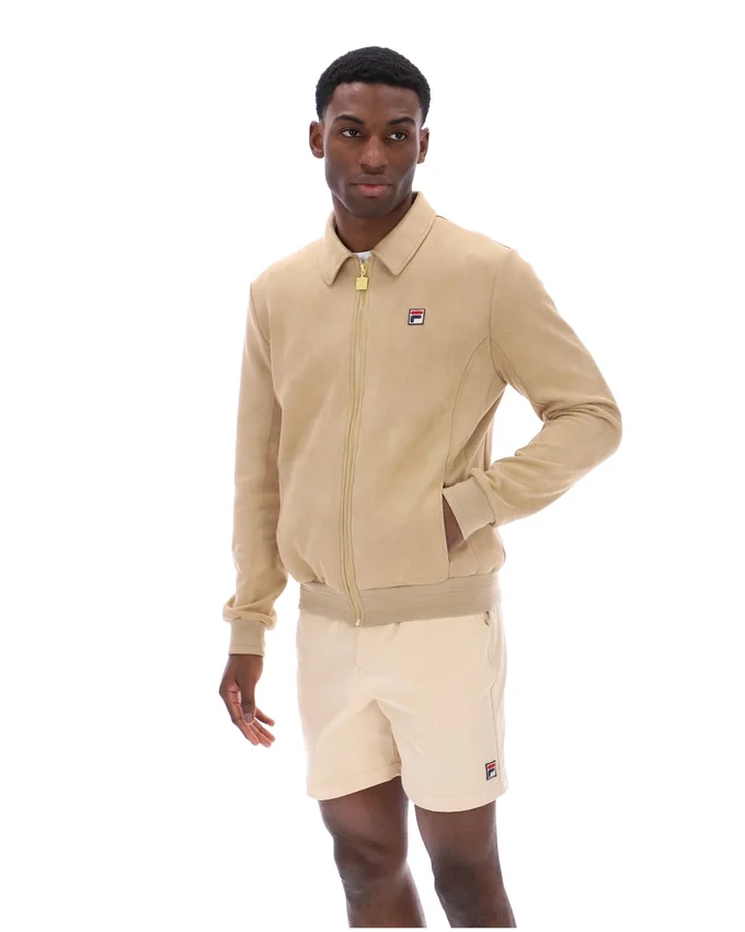 Chaqueta de gamuza Francesco en beige clásico