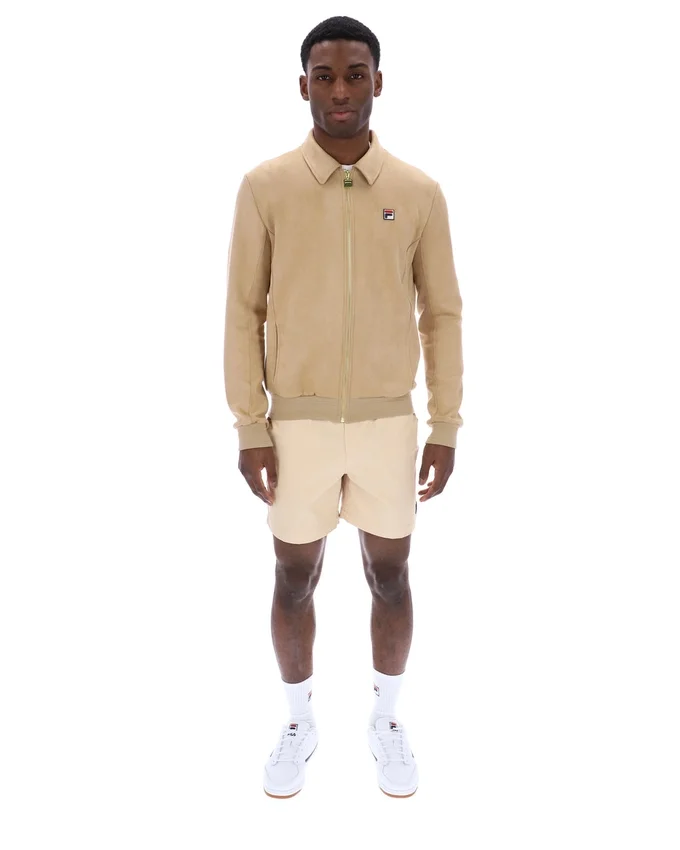 Chaqueta de gamuza Francesco en beige clásico
