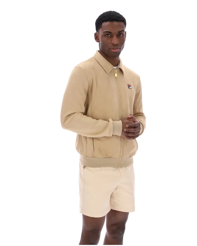 Chaqueta de gamuza Francesco en beige clásico