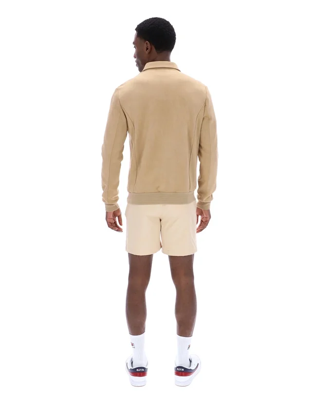 Chaqueta de gamuza Francesco en beige clásico