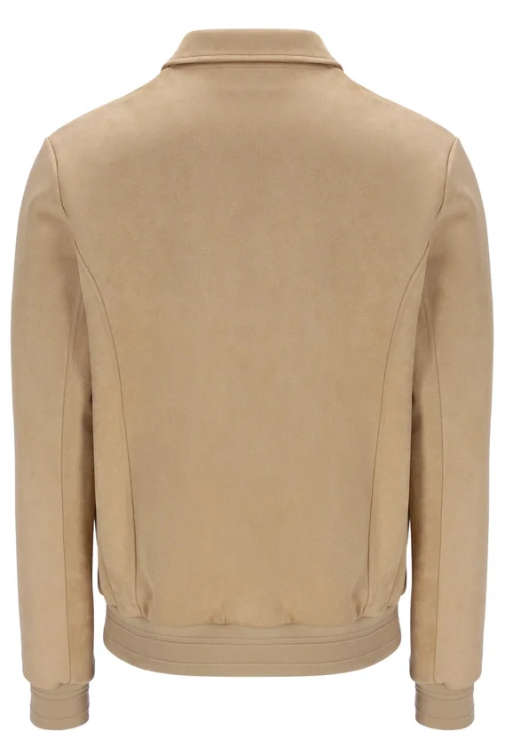 Chaqueta de gamuza Francesco en beige clásico