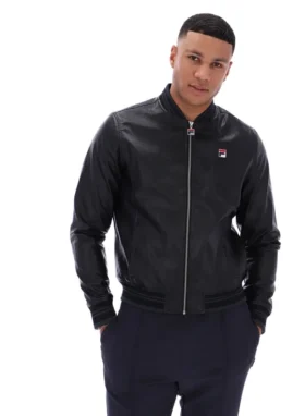 Chaqueta de imitación de cuero «Malyk Archive Influence» en negro