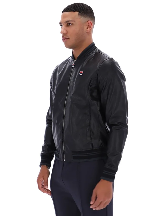 Chaqueta de imitación de cuero «Malyk Archive Influence» en negro