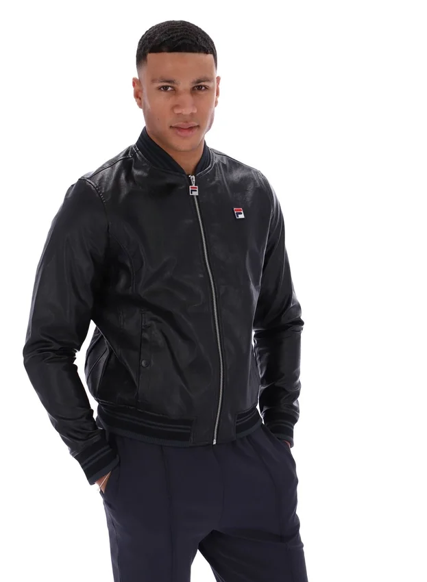 Chaqueta de imitación de cuero «Malyk Archive Influence» en negro