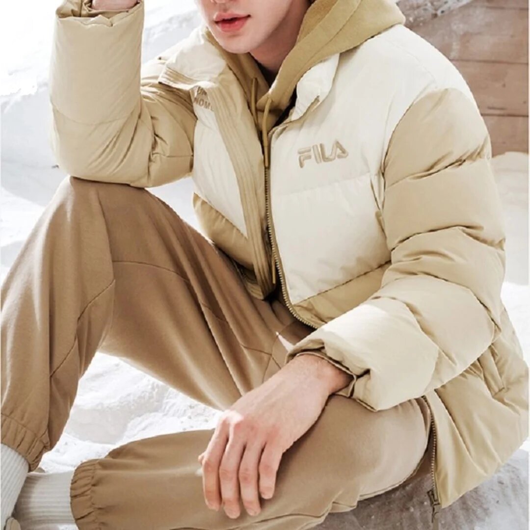 Chaqueta de plumón «Beige White»