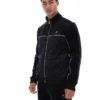 Chaqueta de terciopelo negra Higgans con cremallera completa