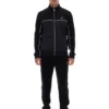 Chaqueta de terciopelo negra Higgans con cremallera completa