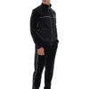Chaqueta de terciopelo negra Higgans con cremallera completa