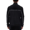 Chaqueta de terciopelo negra Higgans con cremallera completa
