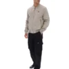 Chaqueta Dean de imitación de gamuza con cremallera completa en color caqui vintage
