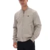 Chaqueta Dean de imitación de gamuza con cremallera completa en color caqui vintage