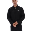 Chaqueta Dean negra de imitación de gamuza con cremallera completa