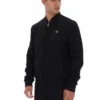 Chaqueta Dean negra de imitación de gamuza con cremallera completa
