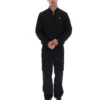 Chaqueta Dean negra de imitación de gamuza con cremallera completa