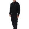 Chaqueta Dean negra de imitación de gamuza con cremallera completa