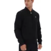 Chaqueta Dean negra de imitación de gamuza con cremallera completa