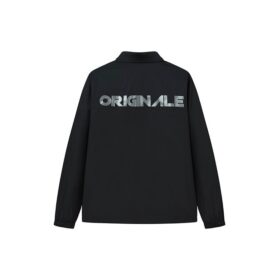Chaqueta deportiva casual para hombre Fila con logotipo Alphabet, color negro