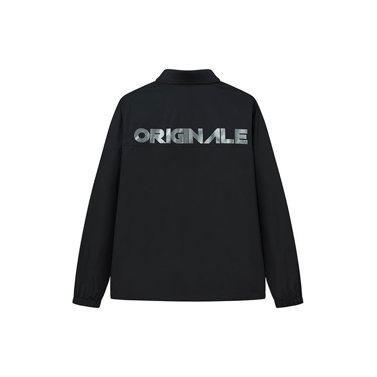 Chaqueta deportiva casual para hombre Fila con logotipo Alphabet, color negro