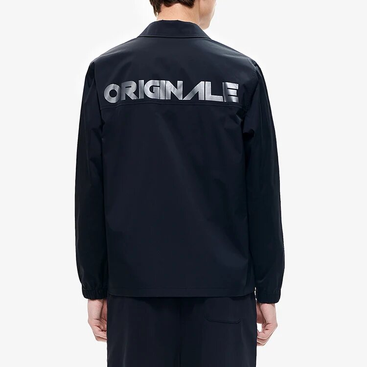 Chaqueta deportiva casual para hombre Fila con logotipo Alphabet, color negro