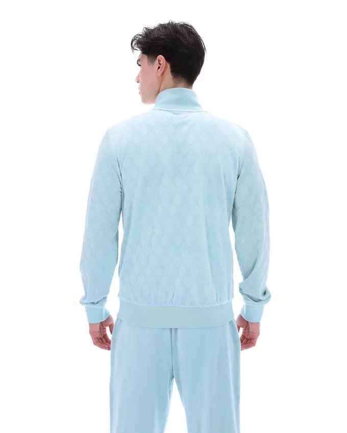 Chaqueta Hanay con diamantes en relieve en azul Sterling