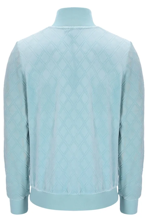 Chaqueta Hanay con diamantes en relieve en azul Sterling