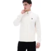 Chaqueta Hanay con relieve de rombos en color leche de coco