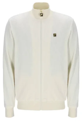 Chaqueta Hanay con relieve de rombos en color leche de coco
