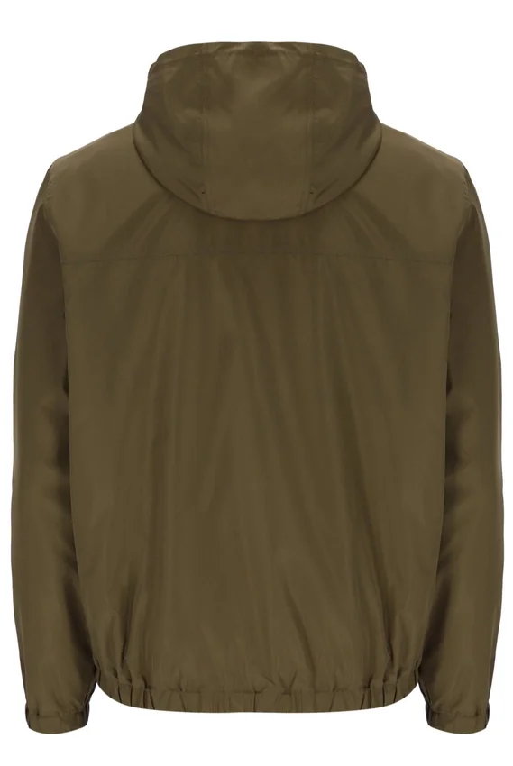 Chaqueta Ian con cremallera completa en verde oliva oscuro