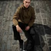 Chaqueta Ian con cremallera completa en verde oliva oscuro