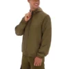 Chaqueta Ian con cremallera completa en verde oliva oscuro