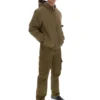 Chaqueta Ian con cremallera completa en verde oliva oscuro