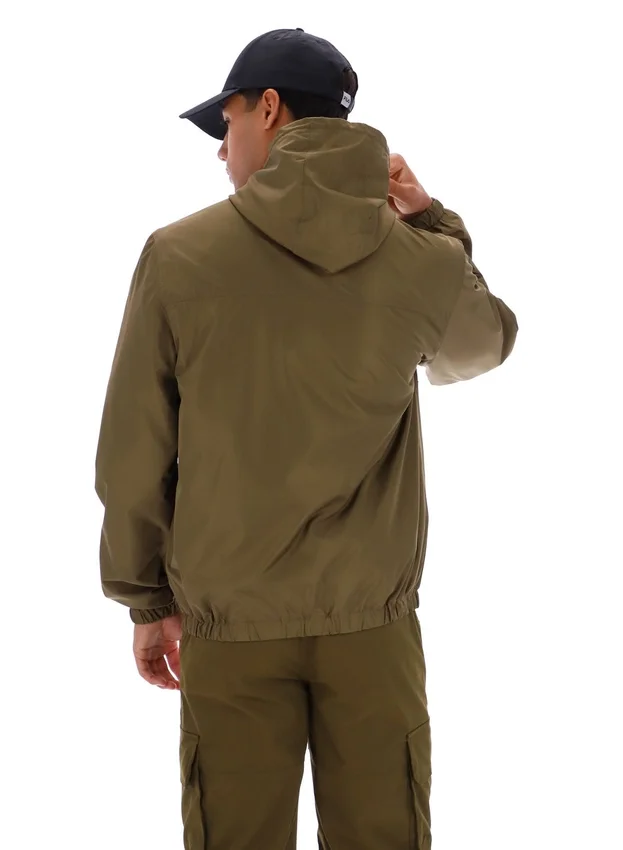 Chaqueta Ian con cremallera completa en verde oliva oscuro