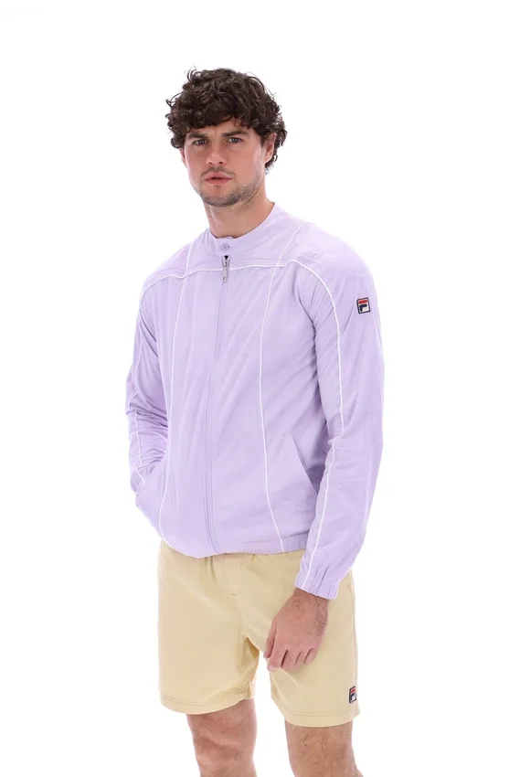Chaqueta motera icónica Terrinda en lila pastel