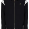 Chaqueta negra Morton con cremallera completa y paneles en contraste
